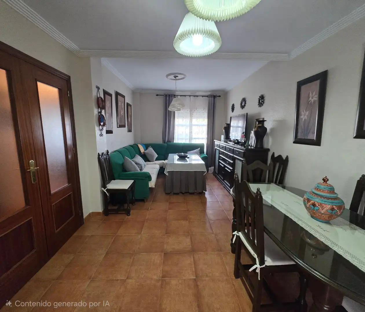 Sala d'estar de Casa adosada en venda en Dos Hermanas amb Terrassa