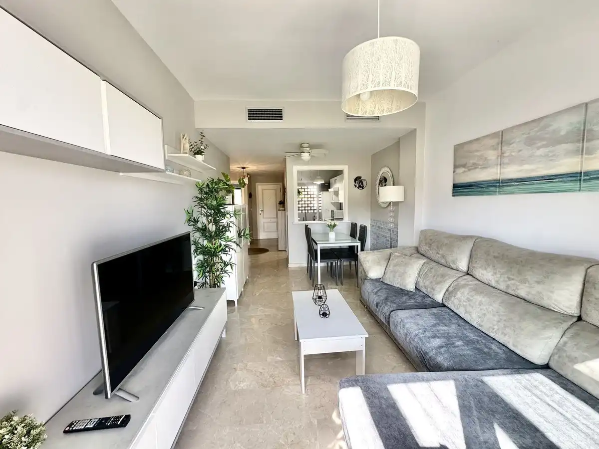 Wohnzimmer von Wohnungen zum Verkauf in Mijas mit Klimaanlage, Heizung und Terrasse