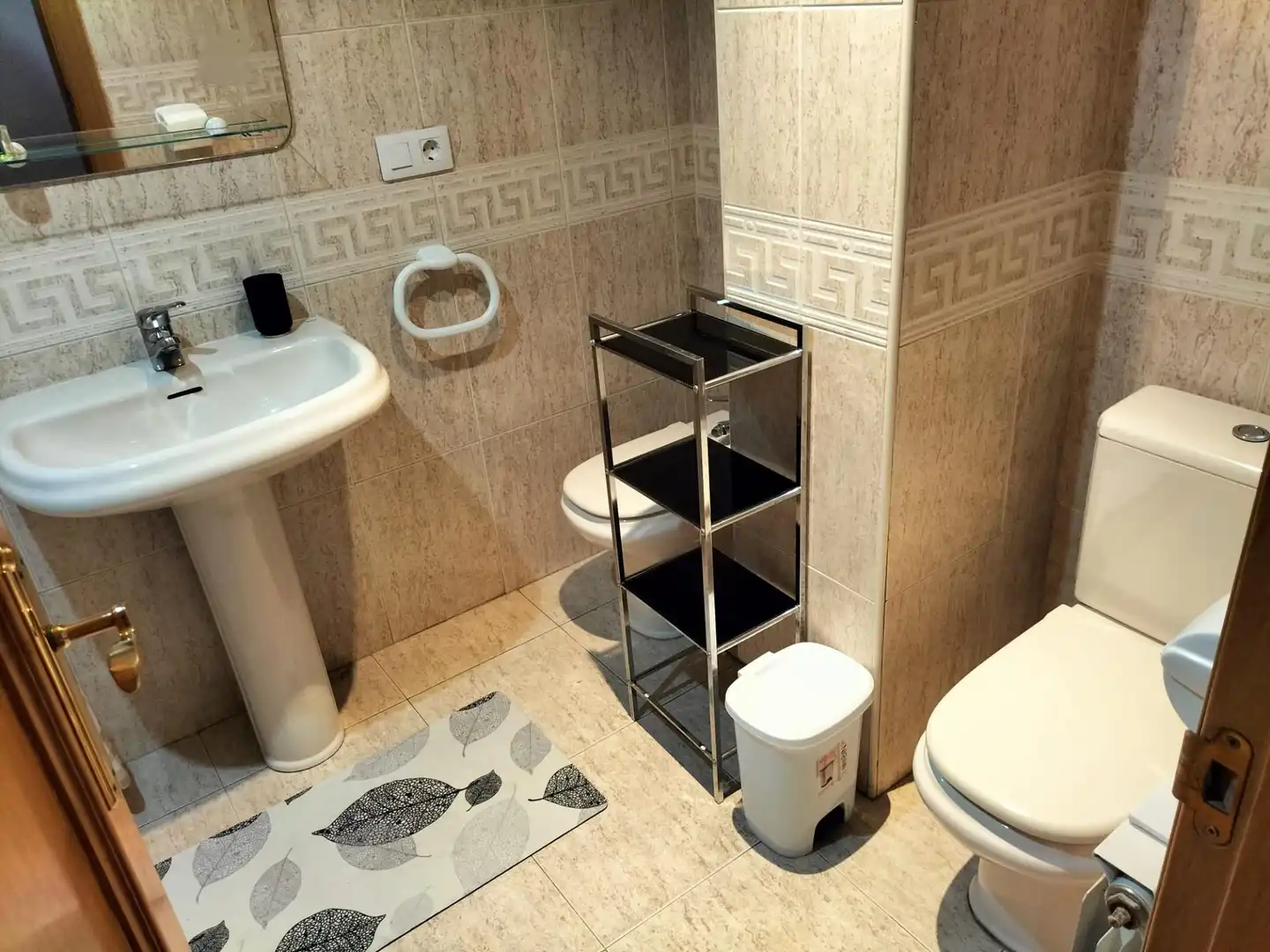 Badezimmer von Dachboden zur Miete in Palencia mit Heizung, Parkett und Terrasse