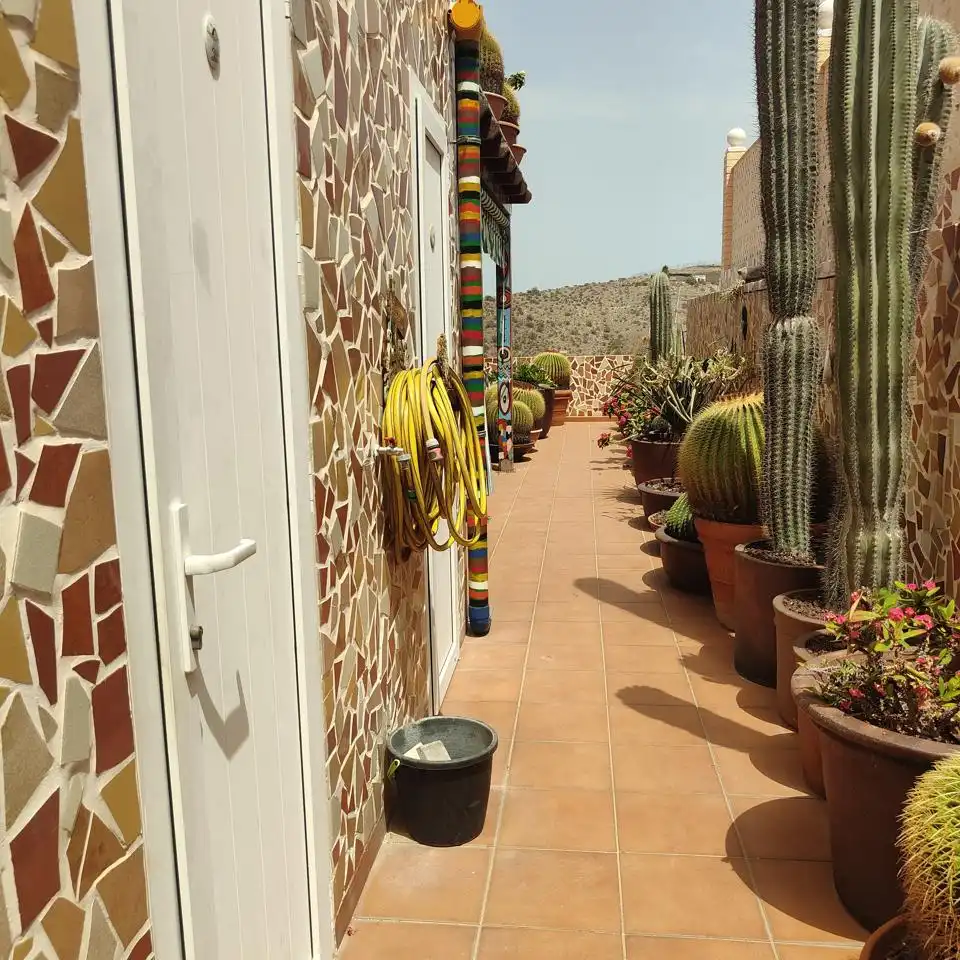 Terrasse von Haus oder Chalet zur Miete in Mogán mit Privatgarten, Terrasse und Abstellraum
