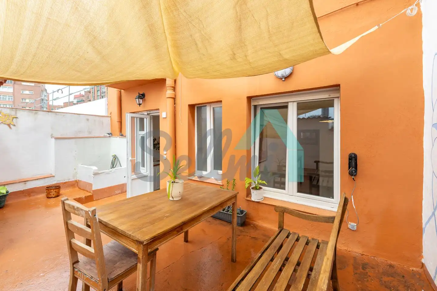 Terrace of Flat for rent in Gijón   with Heating, Terrace and Furnished