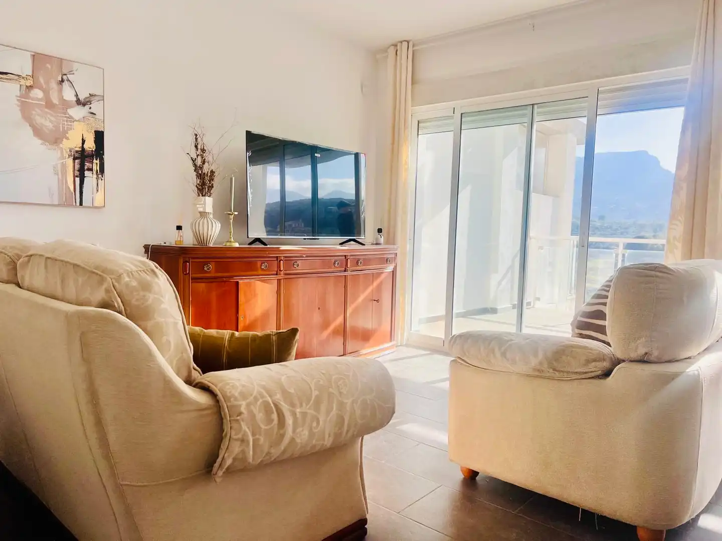 Living room of Detached homes for sale in Calpe / Calp  with Private garden, Terrace and Furnished