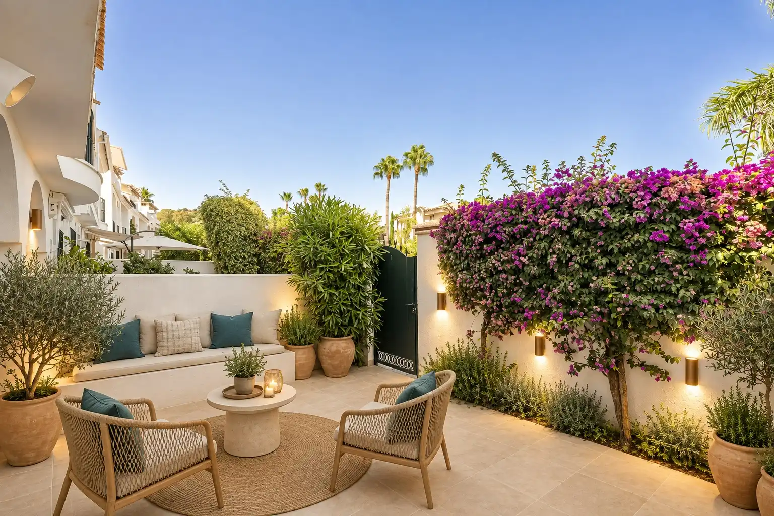 Terrace of Detached homes for sale in Marbella  with Air Conditioner, Heating and Private garden