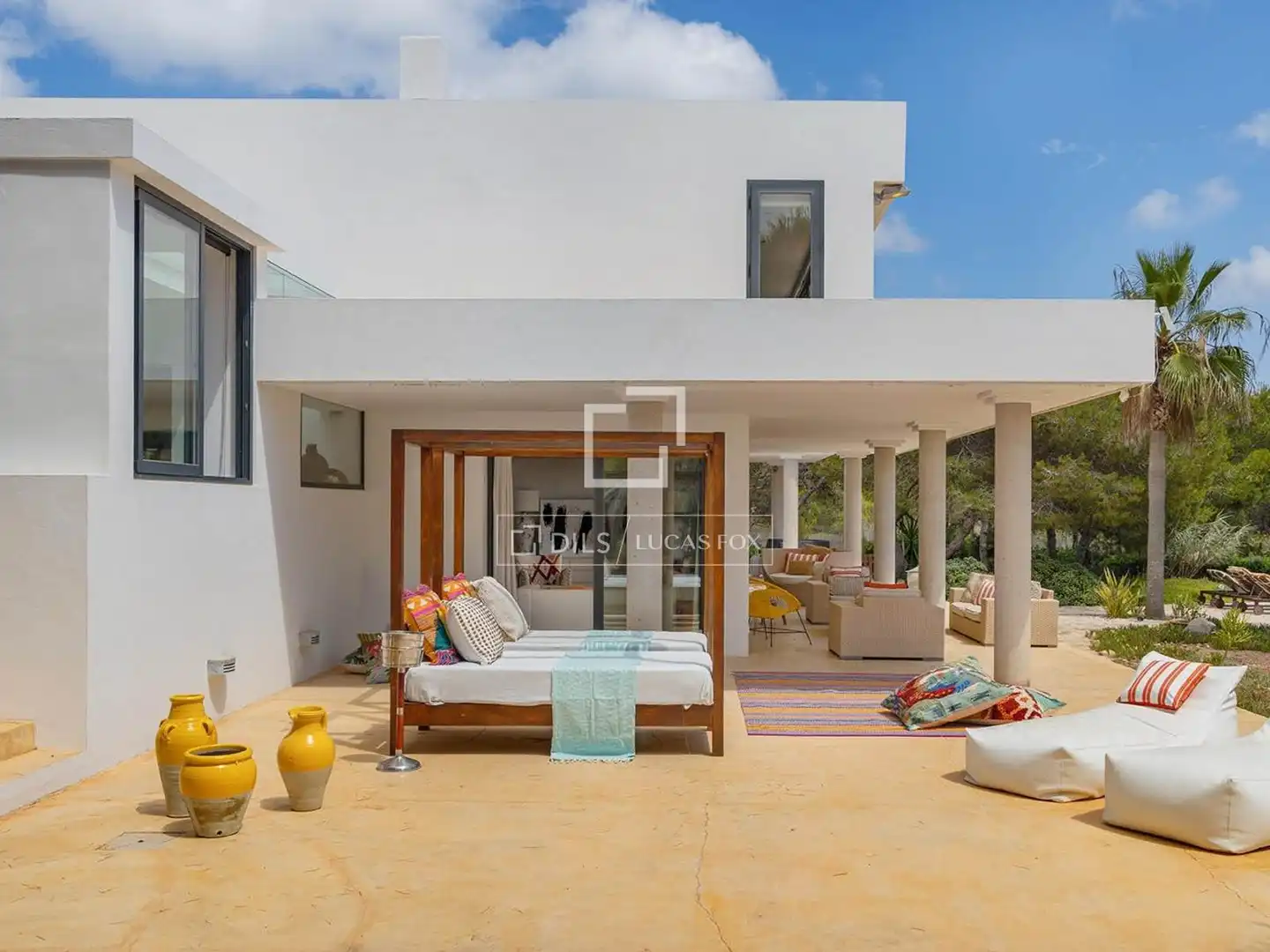 Terraza de Casa o chalet de alquiler en Formentera con Aire acondicionado, Jardín privado y Terraza