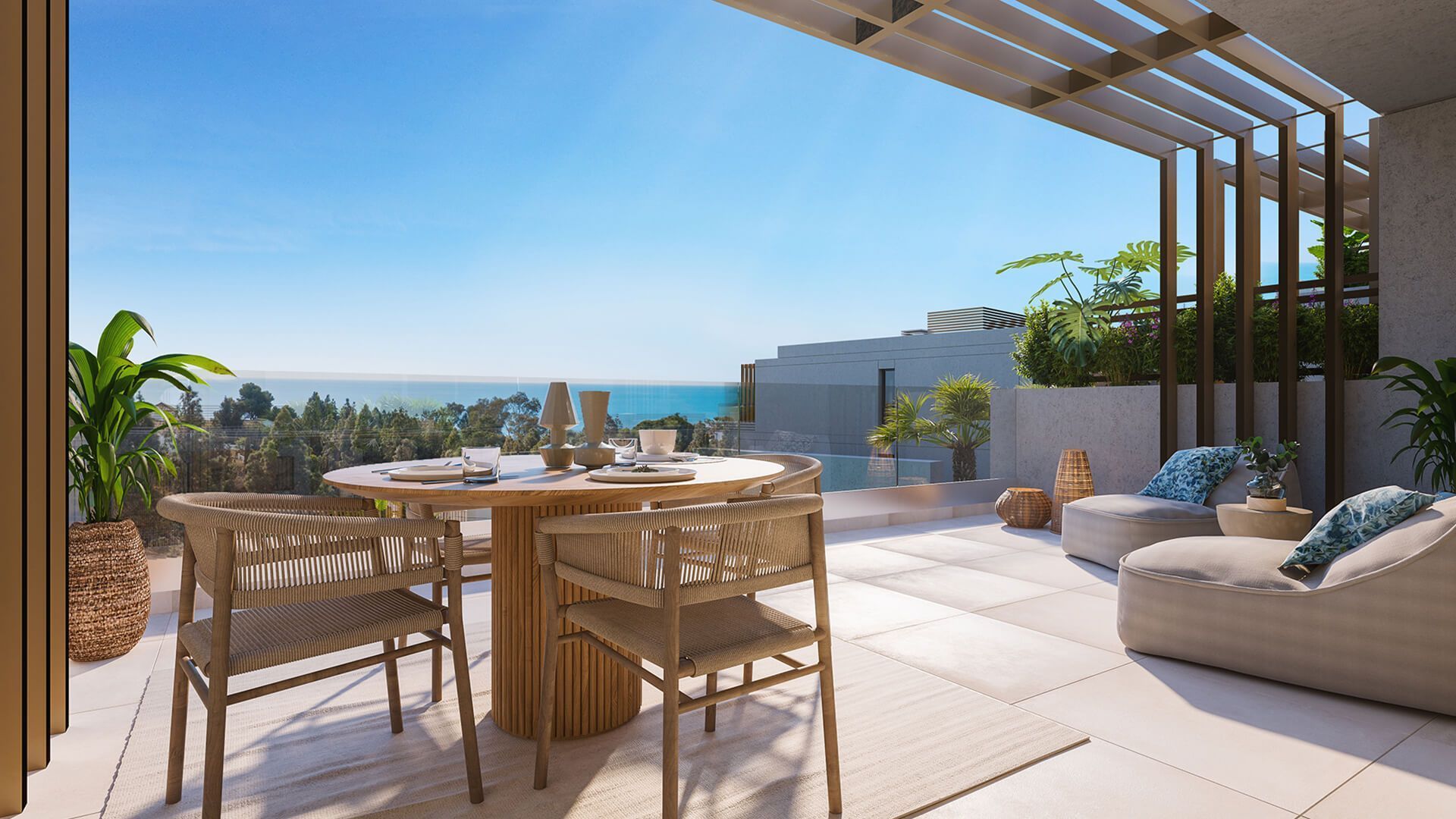 Terrace of Single-family semi-detached for sale in Mijas  with Air Conditioner, Heating and Private garden