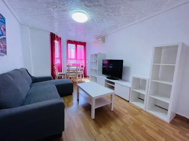 Sala de estar de Piso para compartir en Elche / Elx con Aire acondicionado, Terraza y Amueblado