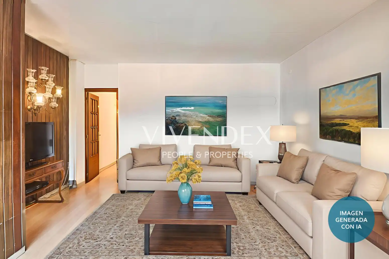 Sala de estar de Ático en venta en L'Hospitalet de Llobregat con Aire acondicionado, Calefacción y Terraza