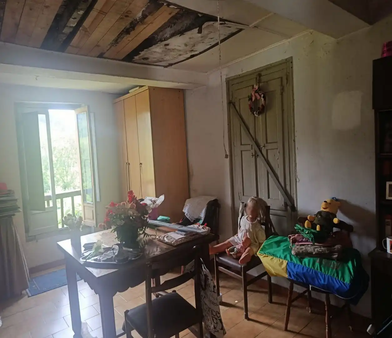 Menjador de Finca rústica en venda en Pravia amb Jardí privat, Moblat i Forn