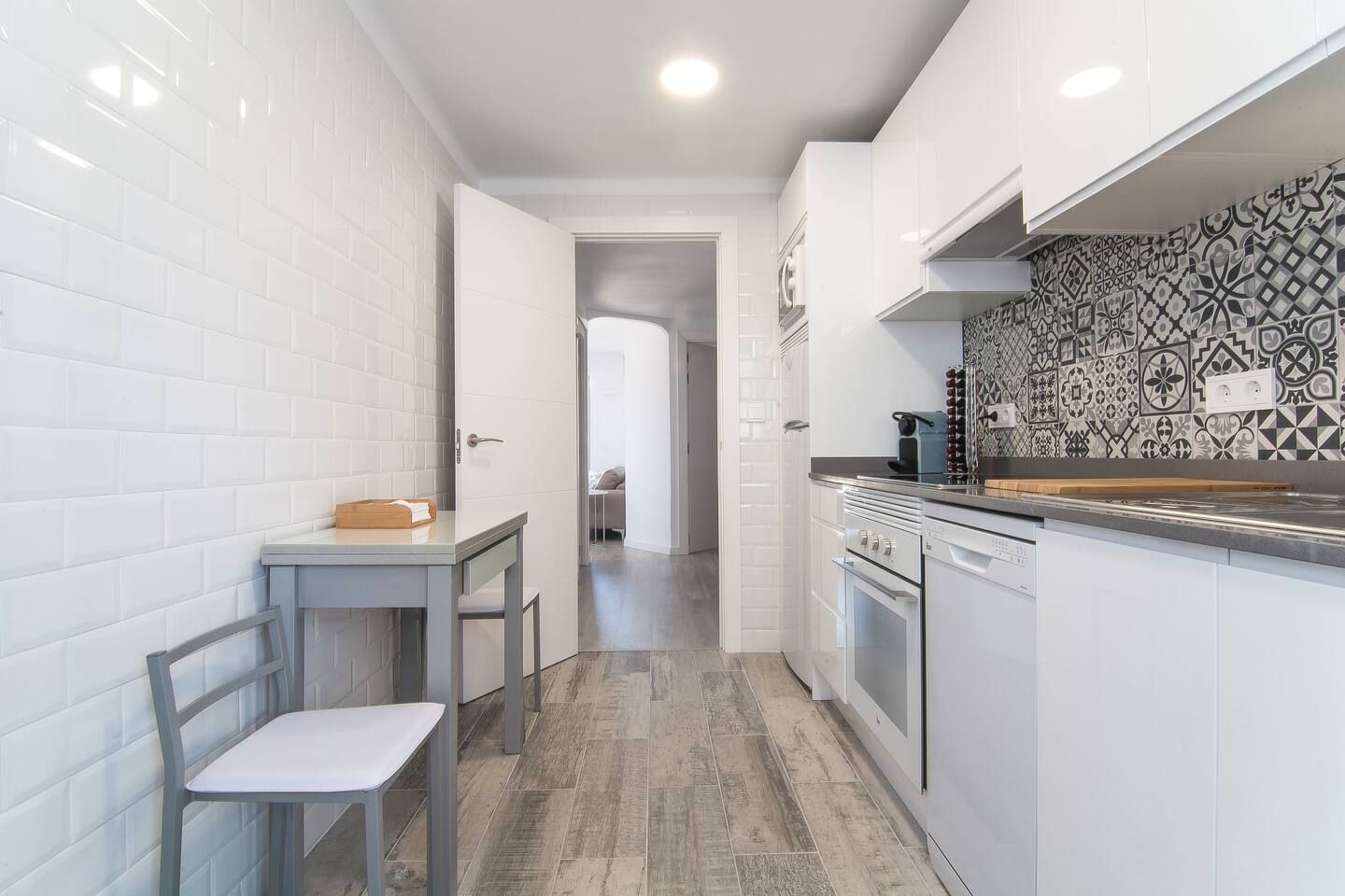 Kitchen of Flat to rent in  Palma de Mallorca  with Air Conditioner, Heating and Furnished