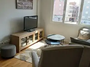 Sala d'estar de Pis de lloguer en Madrid amb Aire condicionat, Jardí privat i Traster