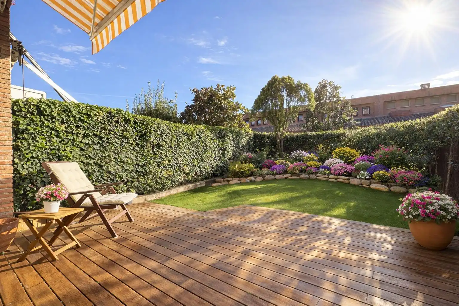 Terrassa de Casa adosada en venda en Sant Cugat del Vallès amb Calefacció, Jardí privat i Terrassa