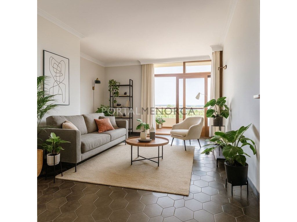 Living room of Flat for sale in Maó  with Terrace and Balcony