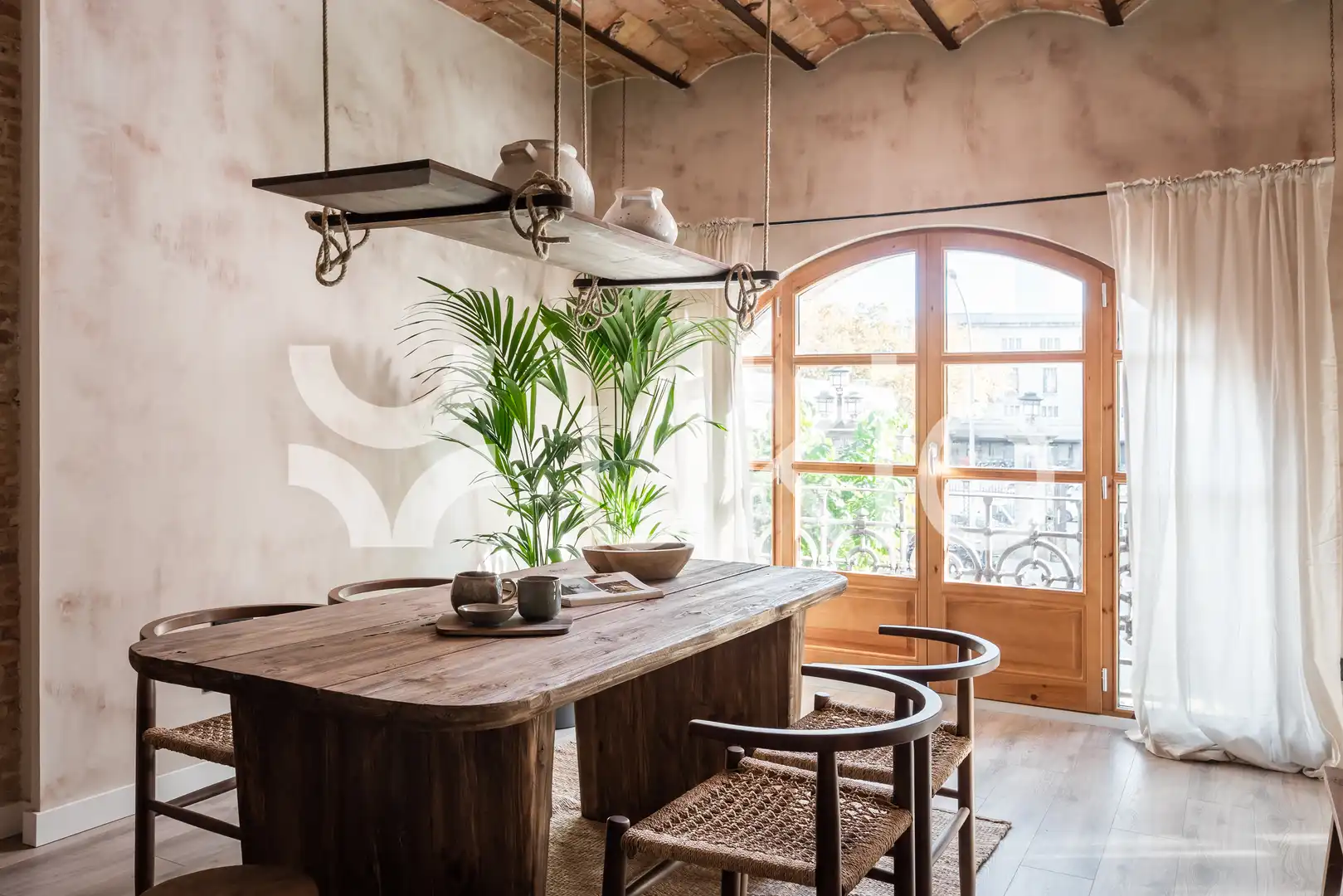 Menjador de Apartament de lloguer en Barcelona amb Aire condicionat, Calefacció i Terrassa