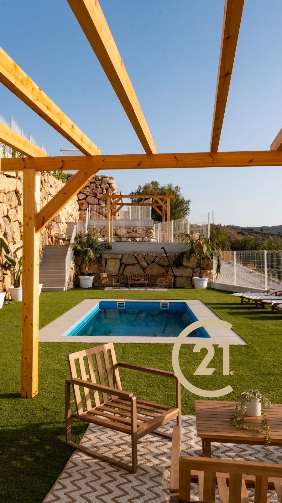 Piscina de Casa o xalet en venda en Viñuela amb Aire condicionat, Calefacció i Jardí privat
