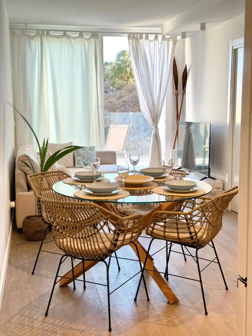 Esszimmer von Wohnung zur Miete in Fuengirola mit Klimaanlage, Terrasse und Möbliert