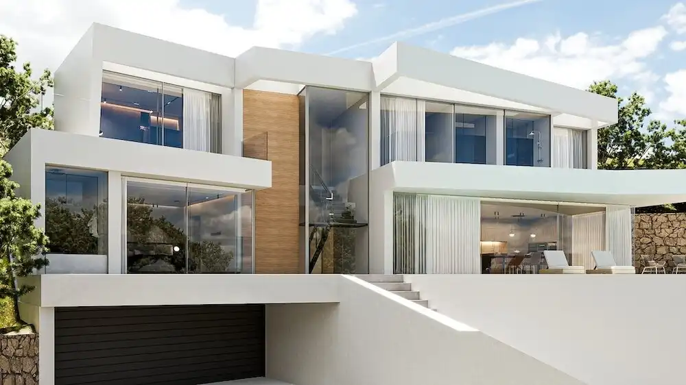 Vista exterior de Casa o chalet en venta en Altea con Aire acondicionado, Jardín privado y Piscina