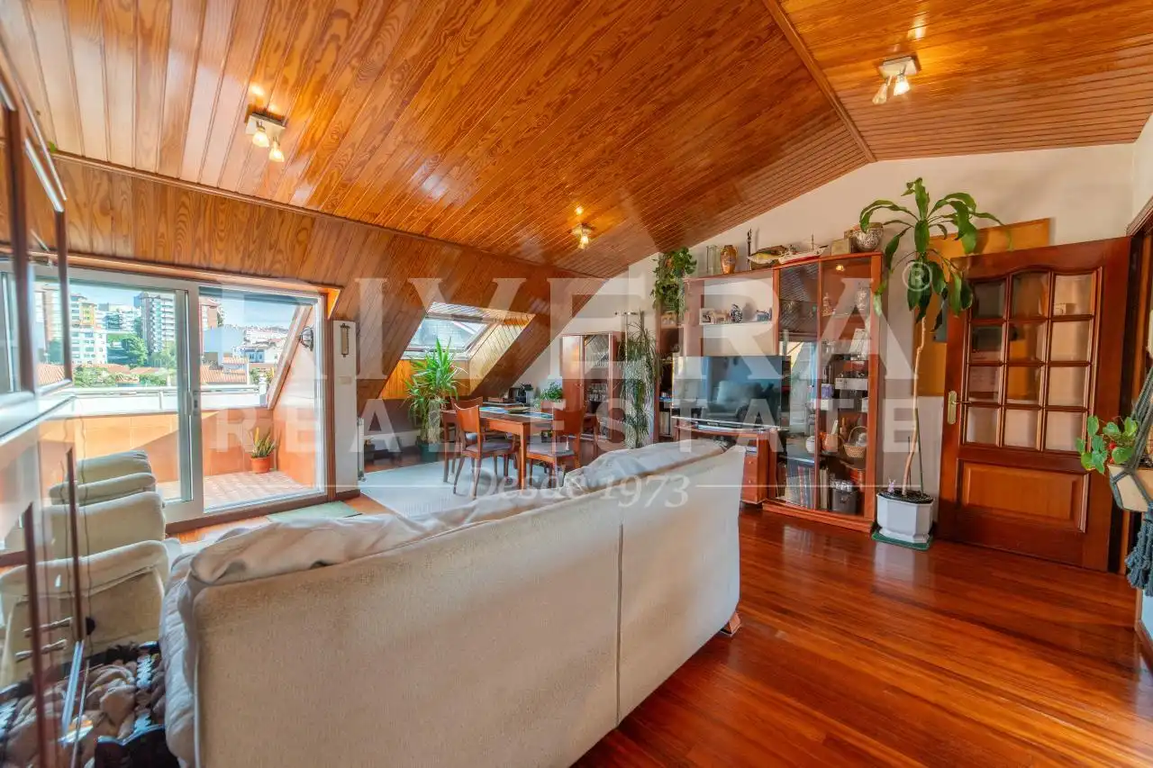 Living room of Attic for sale in Vigo   with Heating, Terrace and Storage room