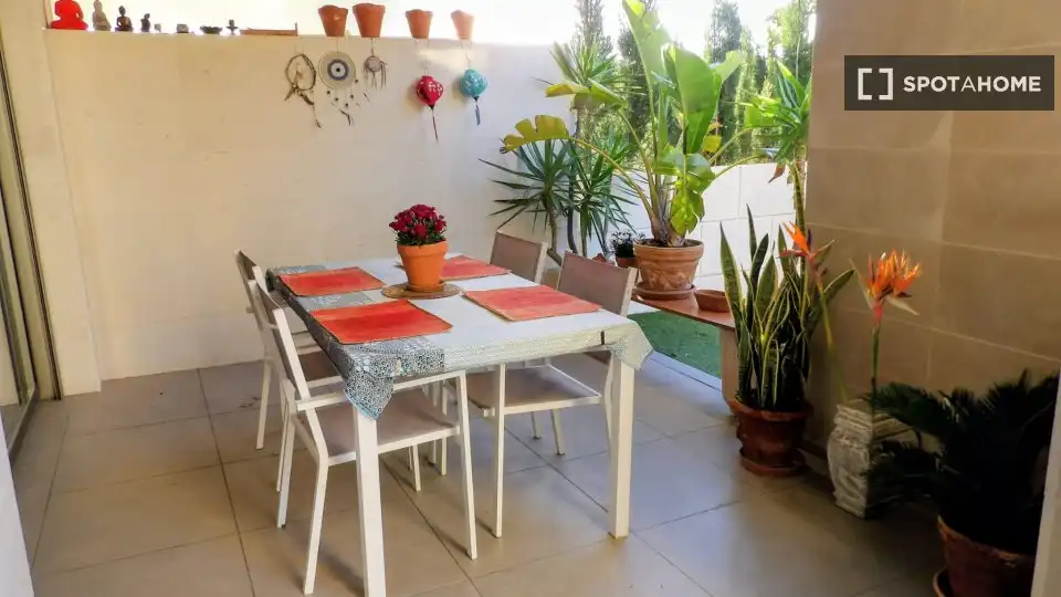Terraza de Piso de alquiler en  Palma de Mallorca con Aire acondicionado, Calefacción y Amueblado