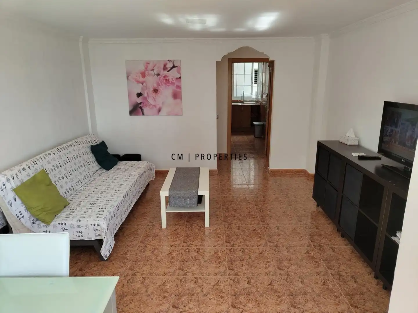 Sala d'estar de Àtic de lloguer en Valencia amb Aire condicionat, Calefacció i Moblat
