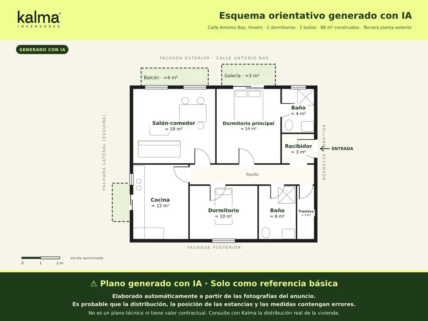 Piso en venta en Viveiro, Lugo
