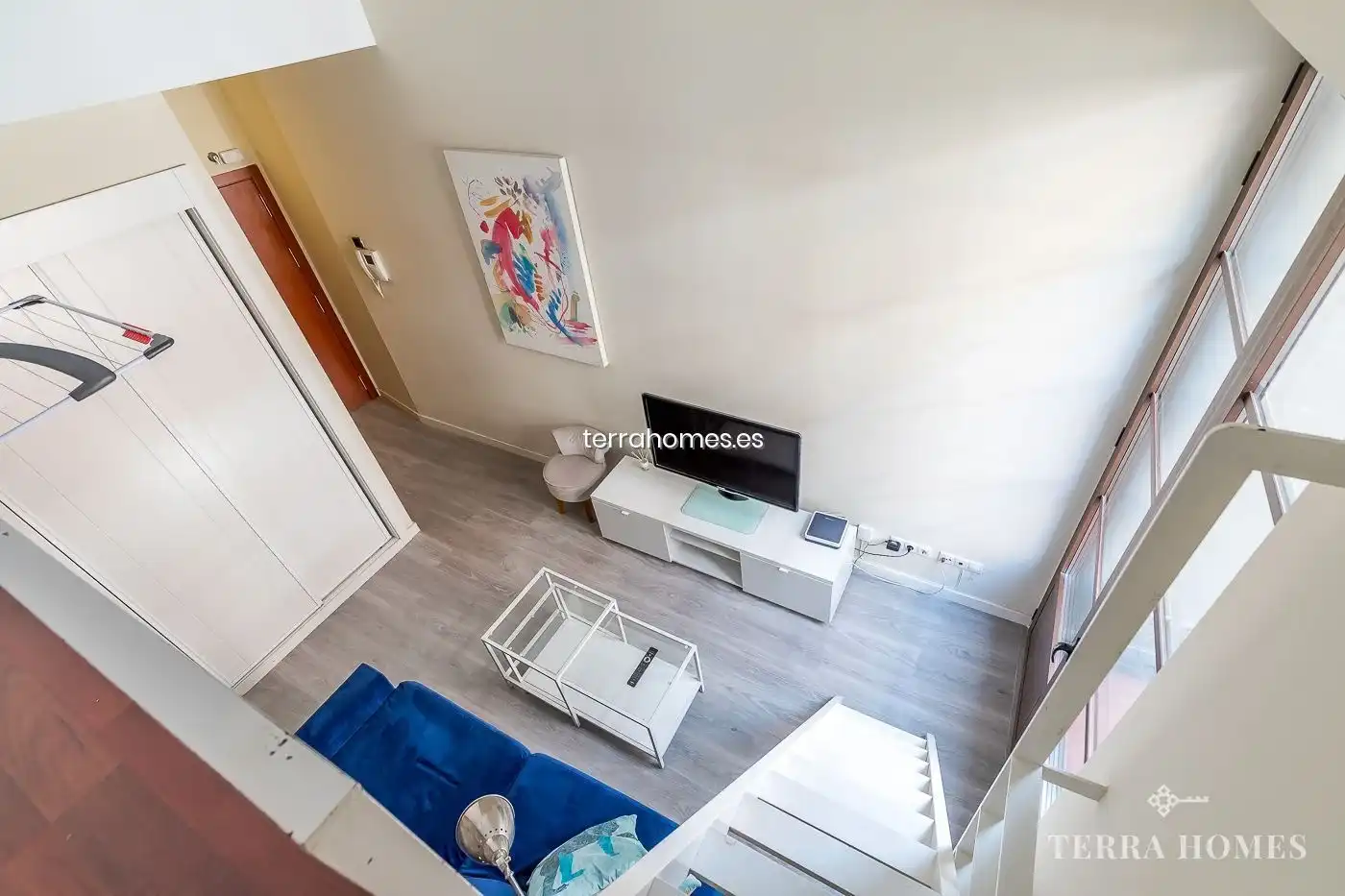Sala de estar de Apartamento de alquiler en Madrid con Aire acondicionado, Calefacción y Amueblado