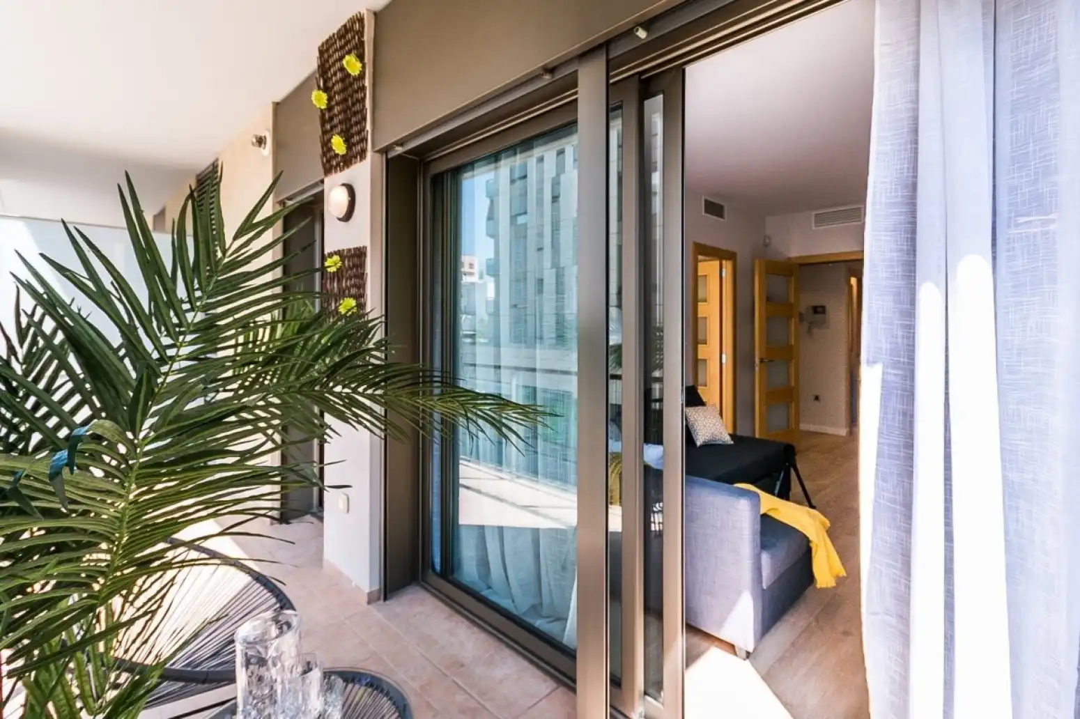 Terrasse von Wohnung zum Verkauf in Terrassa mit Klimaanlage, Heizung und Parkett
