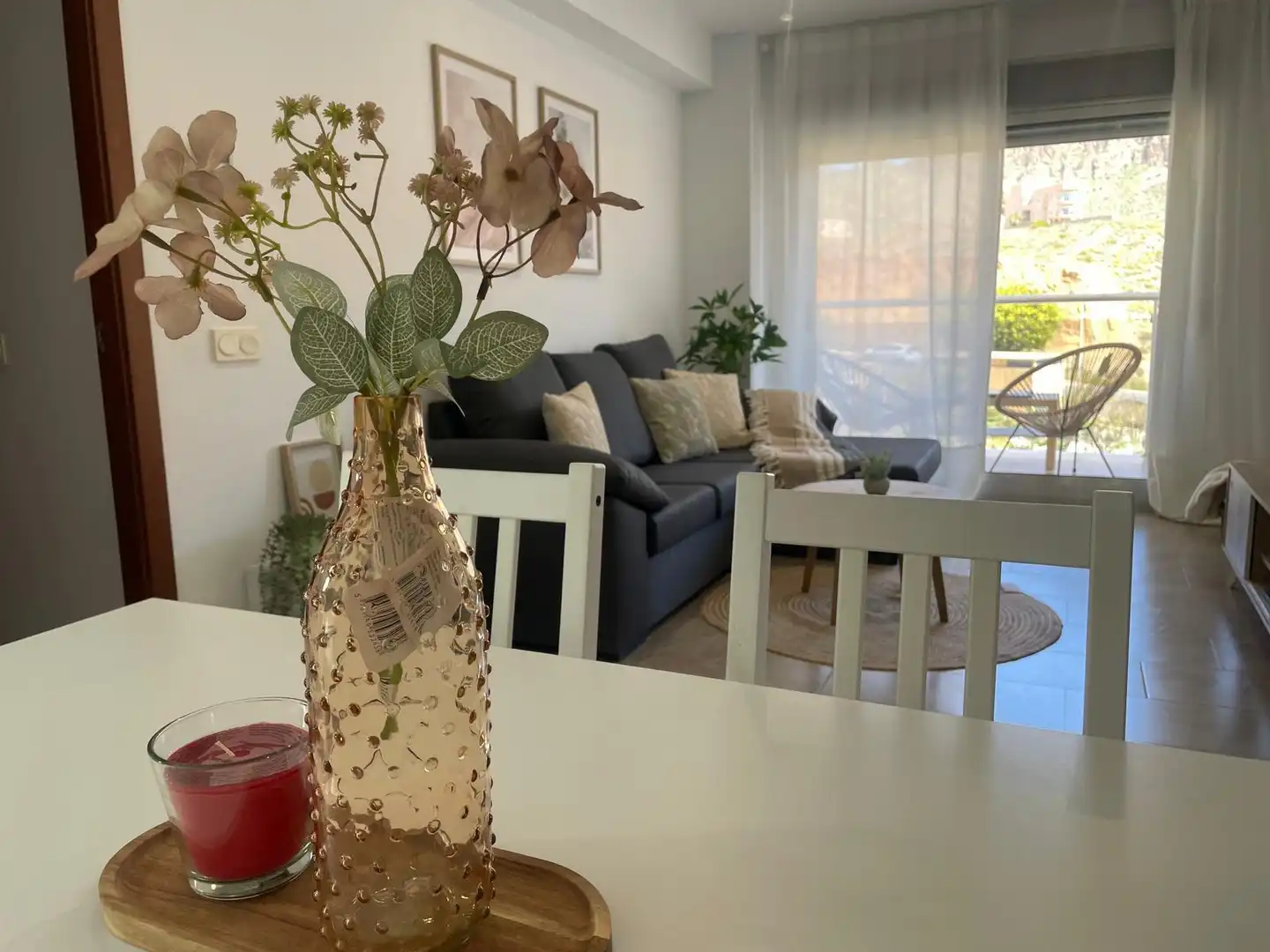 Sala de estar de Piso en venta en Roquetas de Mar con Aire acondicionado, Calefacción y Terraza
