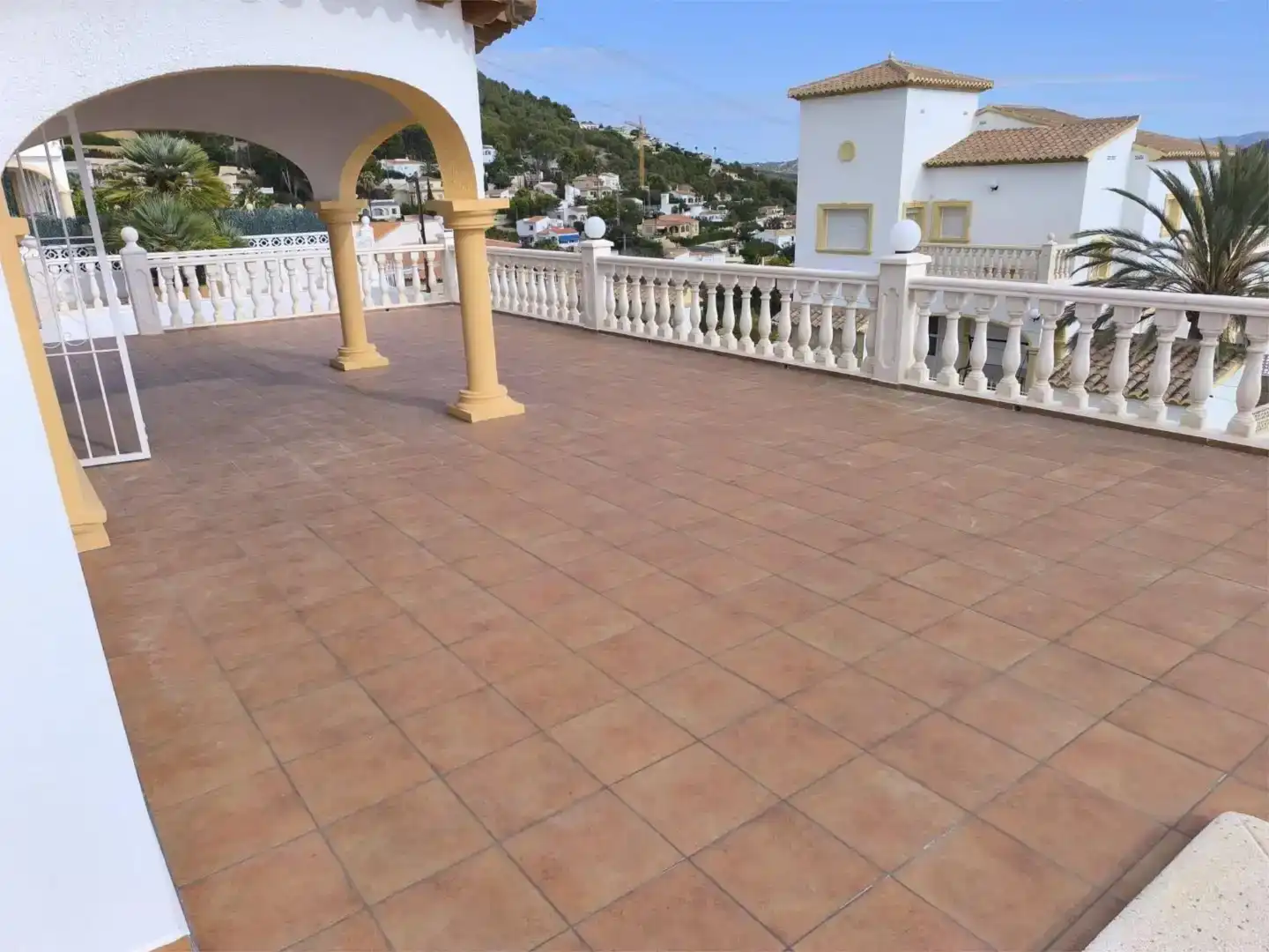 Terrace of Flat for sale in Calpe / Calp  with Air Conditioner, Private garden and Swimming Pool