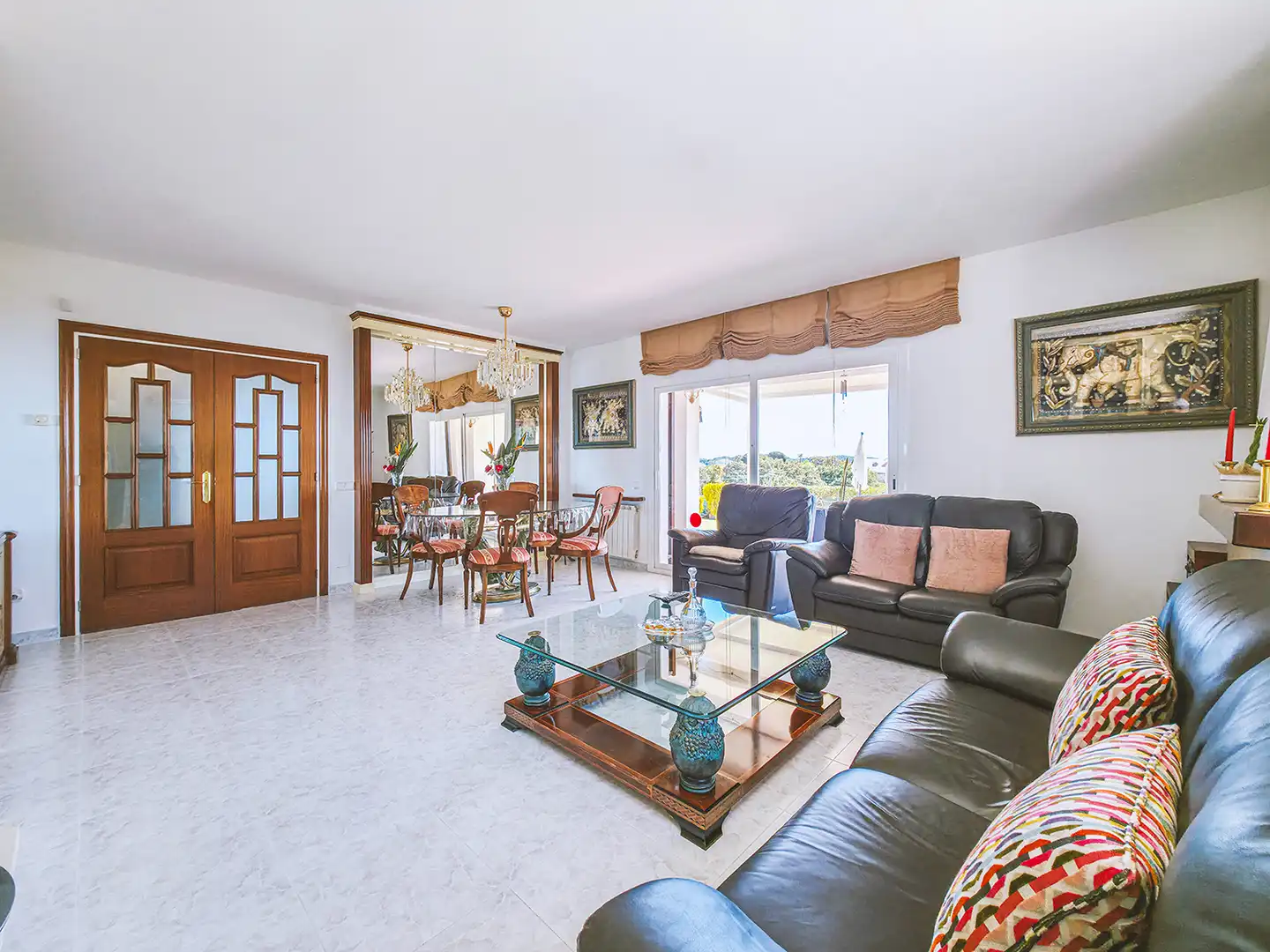 Wohnzimmer von Haus oder Chalet zum Verkauf in Sant Cebrià de Vallalta mit Heizung, Privatgarten und Terrasse