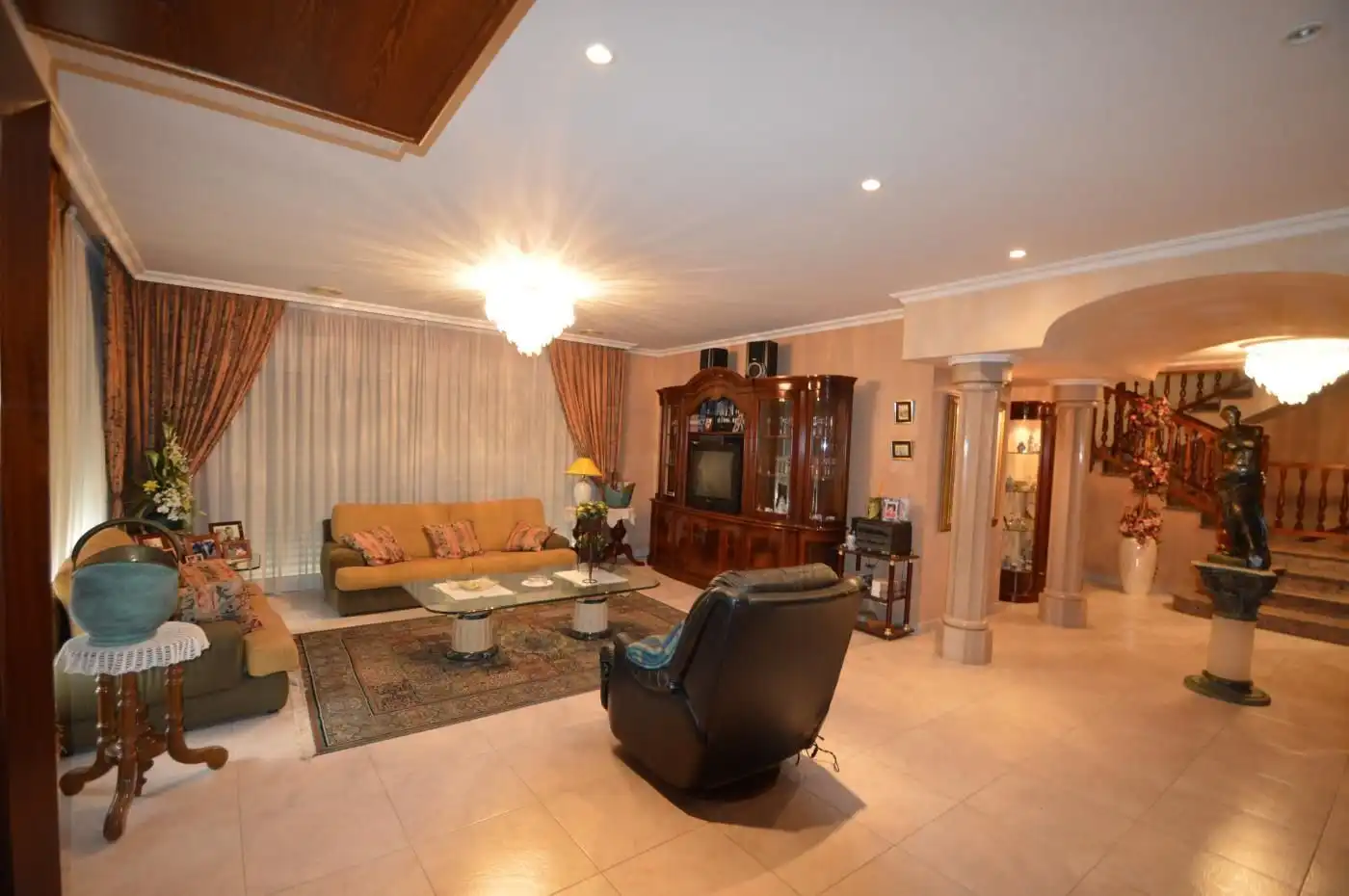 Sala d'estar de Casa o xalet en venda en Vinaròs amb Aire condicionat, Jardí privat i Terrassa