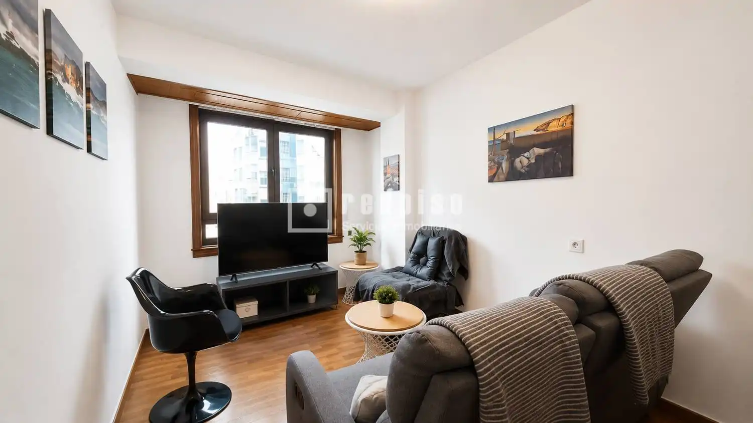 Sala d'estar de Pis en venda en A Coruña Capital 