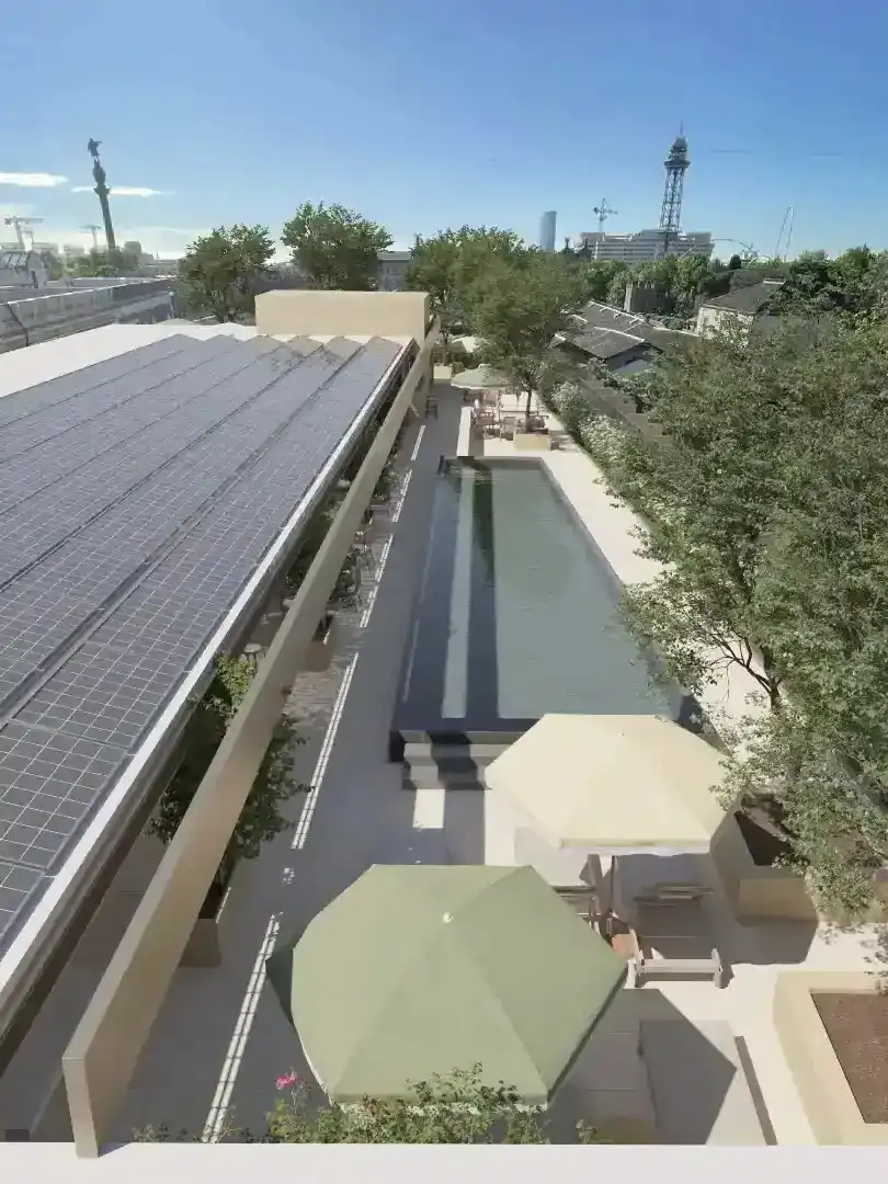 Piscina de Estudi de lloguer en Barcelona amb Aire condicionat, Calefacció i Moblat