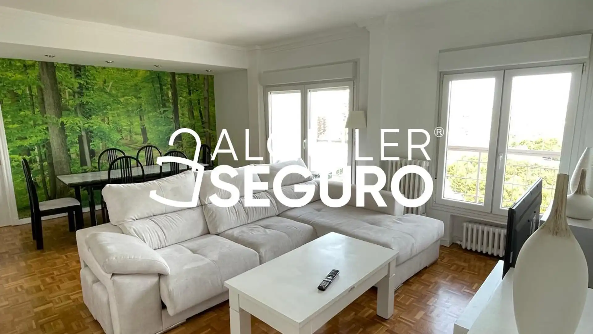 Sala de estar de Piso de alquiler en  Madrid Capital con Aire acondicionado, Calefacción y Terraza