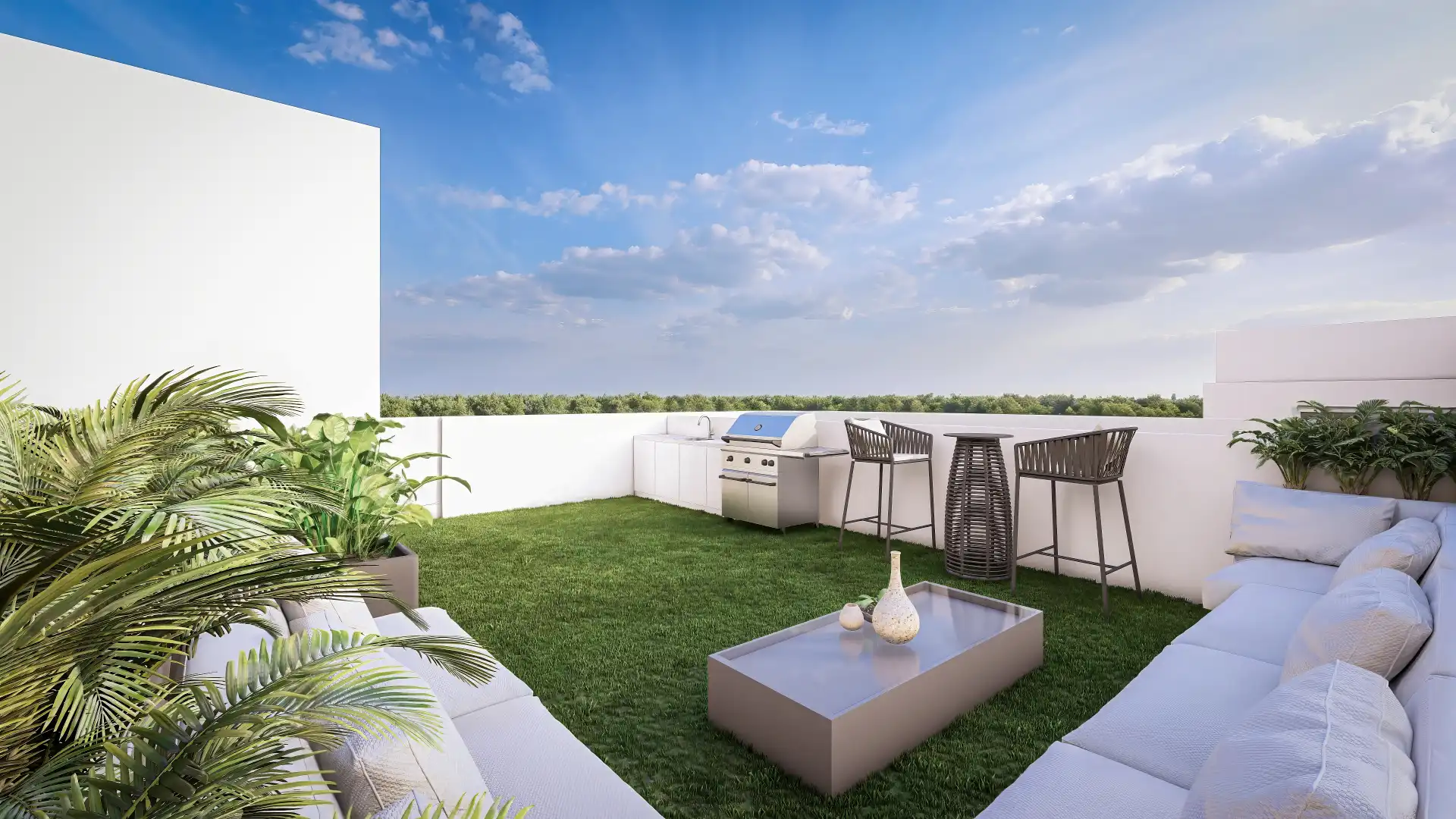 Terrasse von Dachboden zum Verkauf in San Vicente del Raspeig / Sant Vicent del Raspeig mit Klimaanlage, Terrasse und Ofen