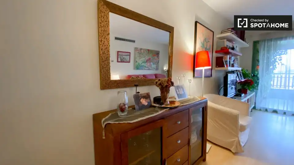 Bedroom of Flat for rent in Alboraya  with Air Conditioner, Heating and Furnished