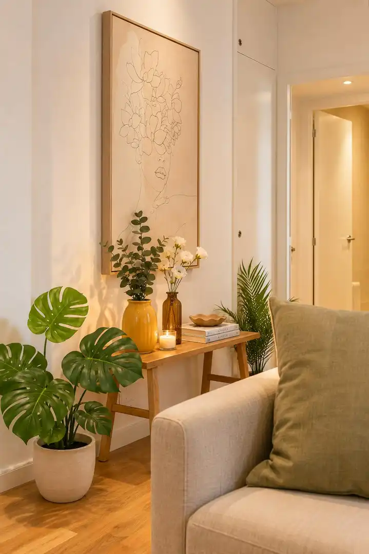 Living room of Flat for rent in Barcelona  with Air Conditioner, Heating and Furnished