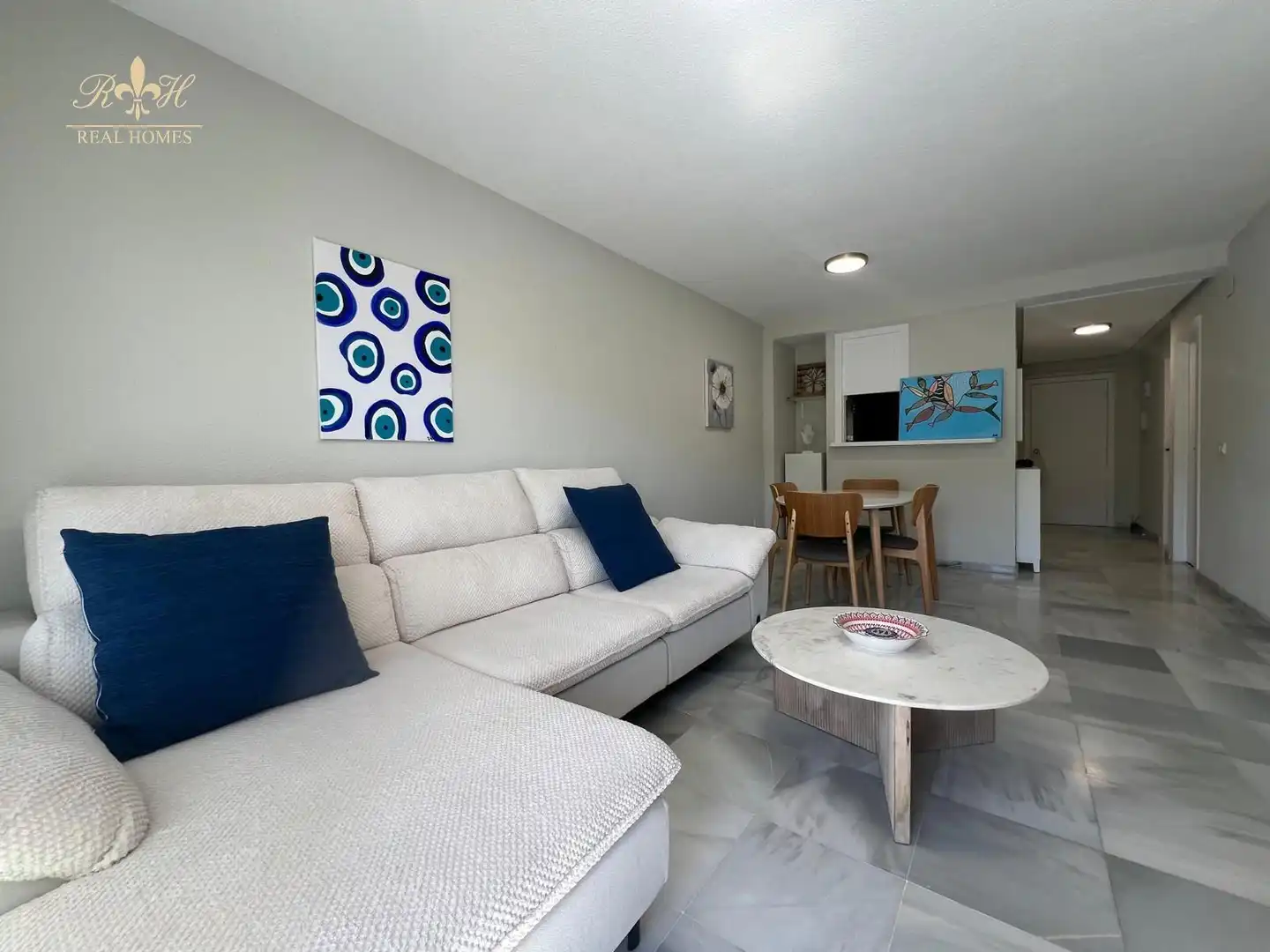Sala de estar de Ático de alquiler en L'Alfàs del Pi con Aire acondicionado, Calefacción y Terraza