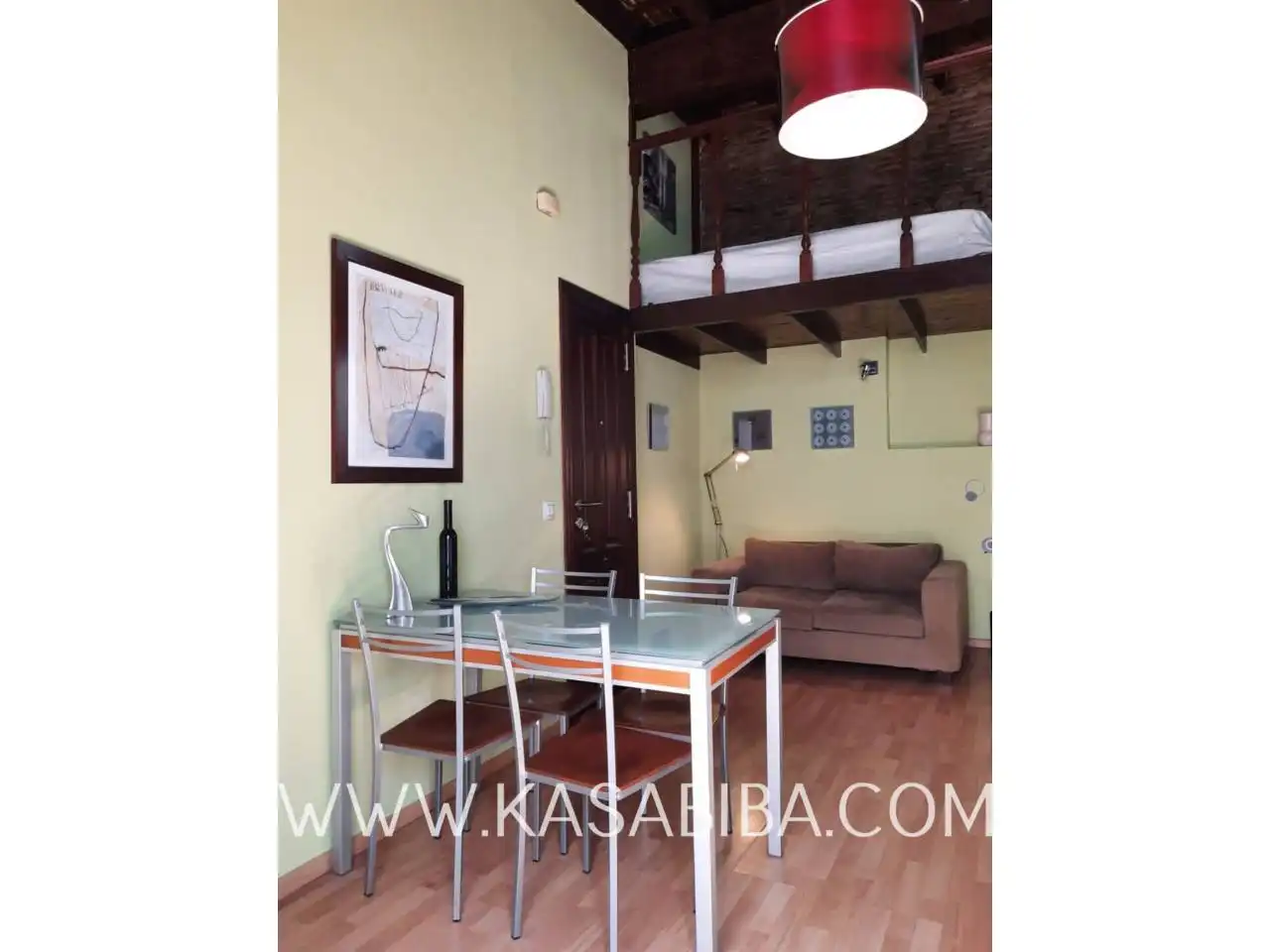 Sala d'estar de Loft de lloguer en Valencia amb Aire condicionat, Calefacció i Parquet