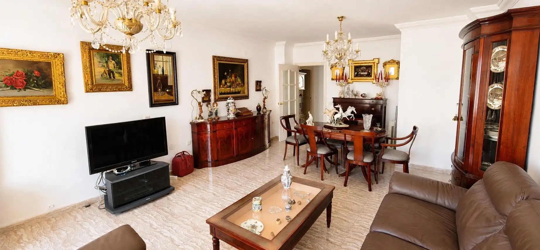 Sala de estar de Piso de alquiler en Málaga con Terraza y Amueblado