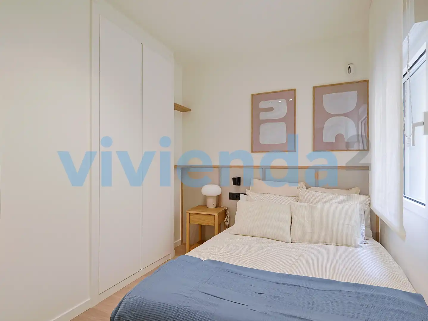 Schlafzimmer von Wohnung zur Miete in Madrid mit Klimaanlage und Balkon