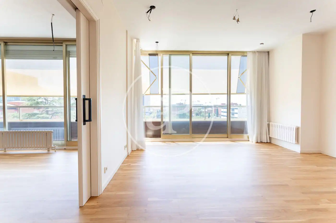 Living room of Flat for rent in Barcelona  with Air Conditioner, Heating and Private garden