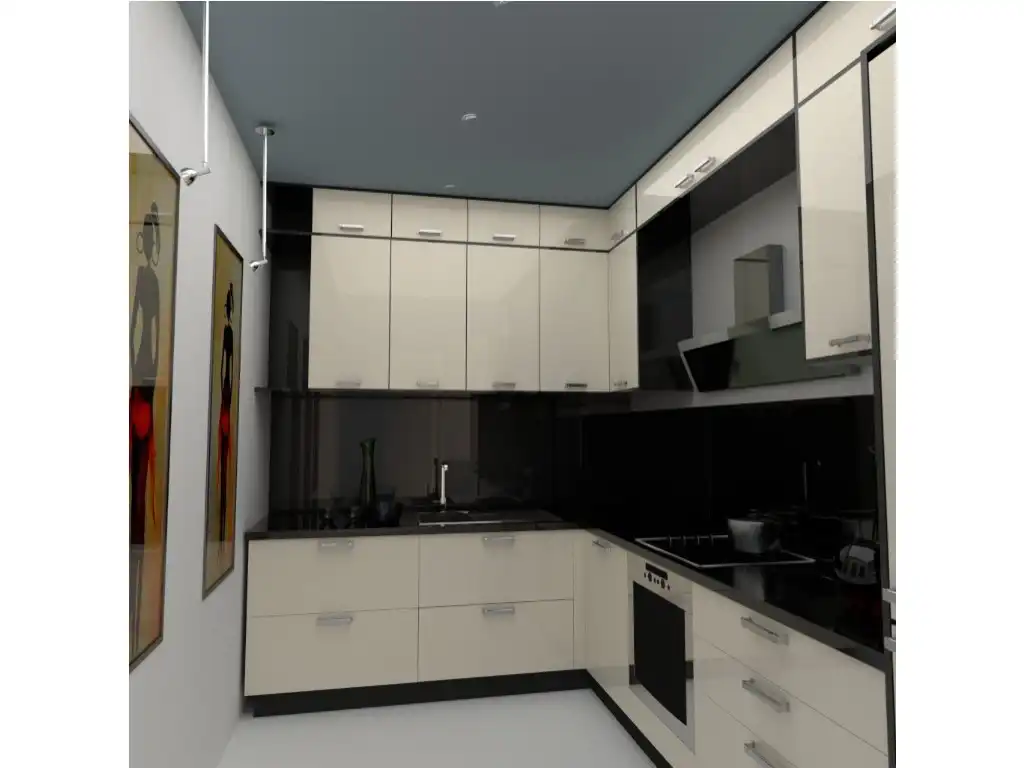 Cocina de Apartamento en venta en Finestrat con Jardín privado y Piscina