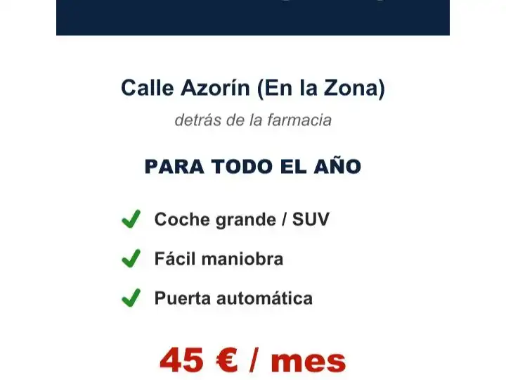 Aparcament de Garatge de lloguer en Los Alcázares