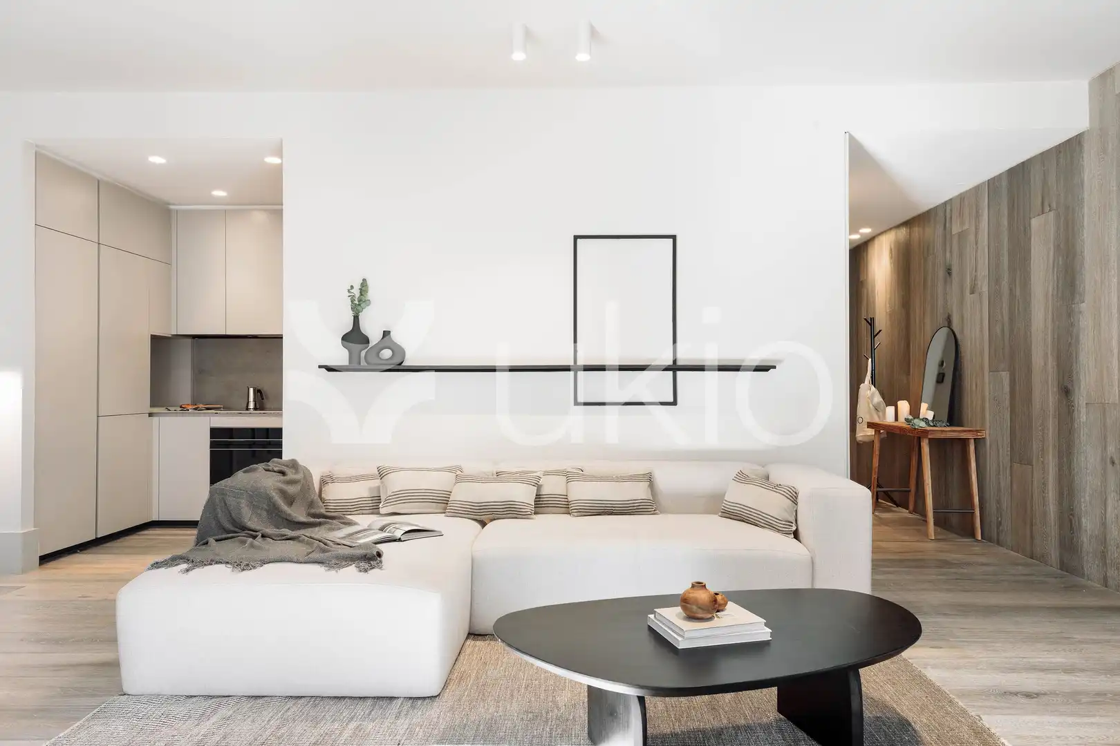 Sala de estar de Apartamento de alquiler en Barcelona con Aire acondicionado, Calefacción y Amueblado