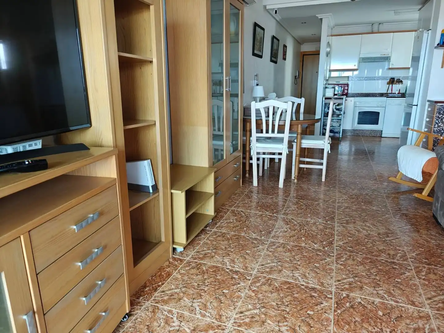 Sala d'estar de Àtic de lloguer en Cartagena amb Aire condicionat, Terrassa i Moblat