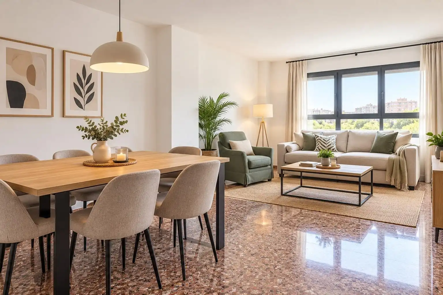 Sala de estar de Piso en venta en Valencia con Aire acondicionado, Jardín privado y Piscina comunitaria