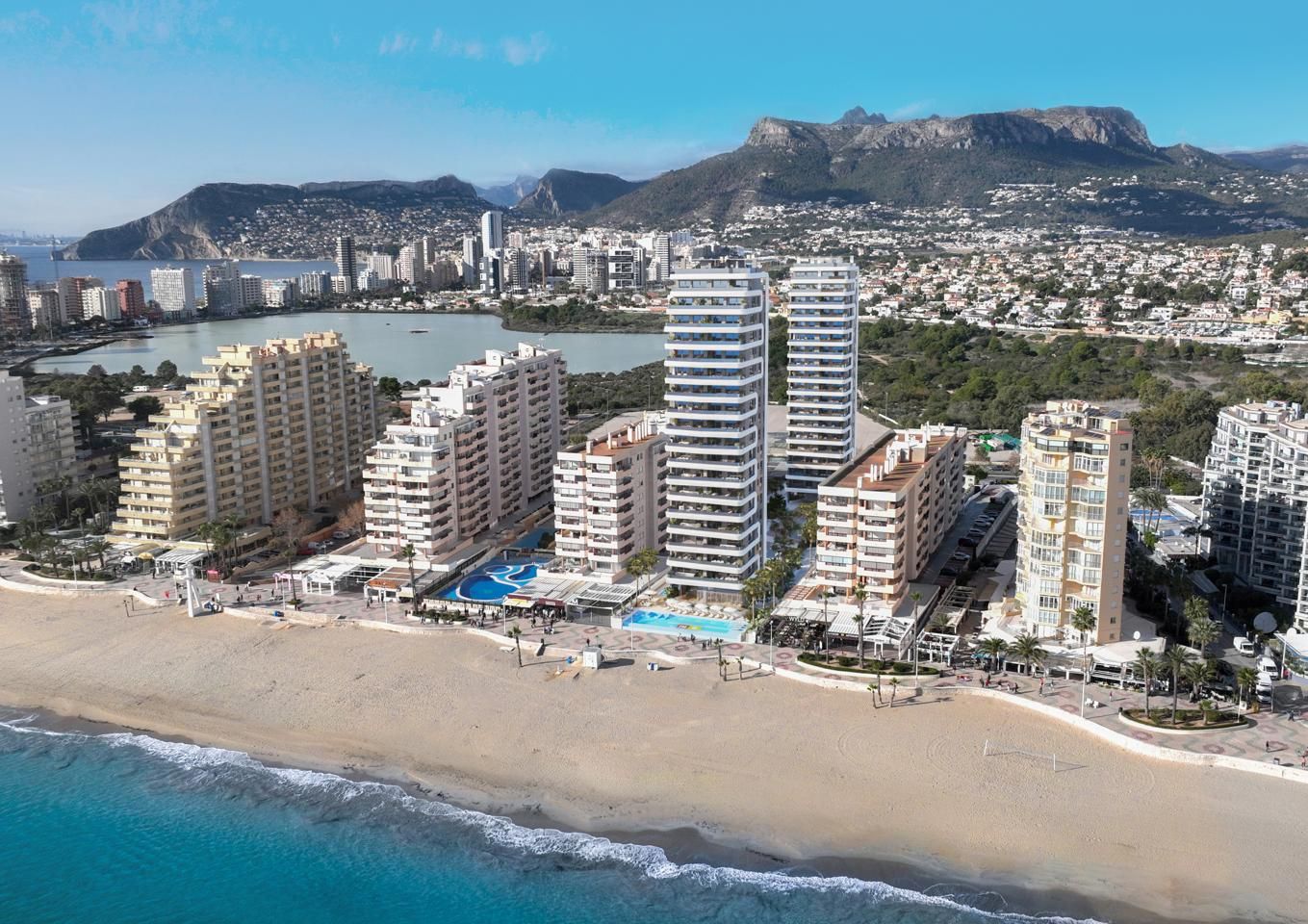Bedroom of Flat for sale in Calpe / Calp  with Air Conditioner, Terrace and Swimming Pool