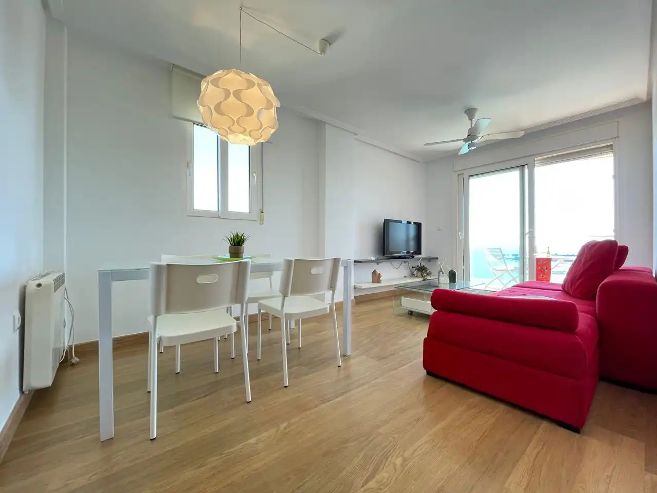 Wohnzimmer von Wohnungen zum Verkauf in La Manga del Mar Menor mit Heizung, Parkett und Terrasse