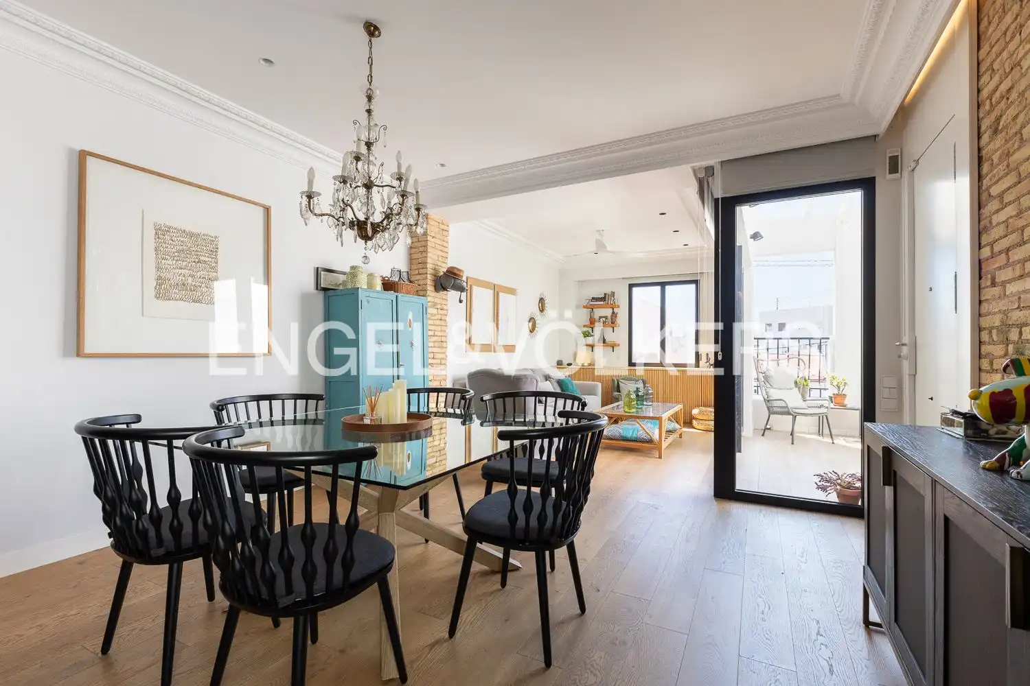 Dining room of Attic for sale in Valencia  with Air Conditioner, Heating and Terrace