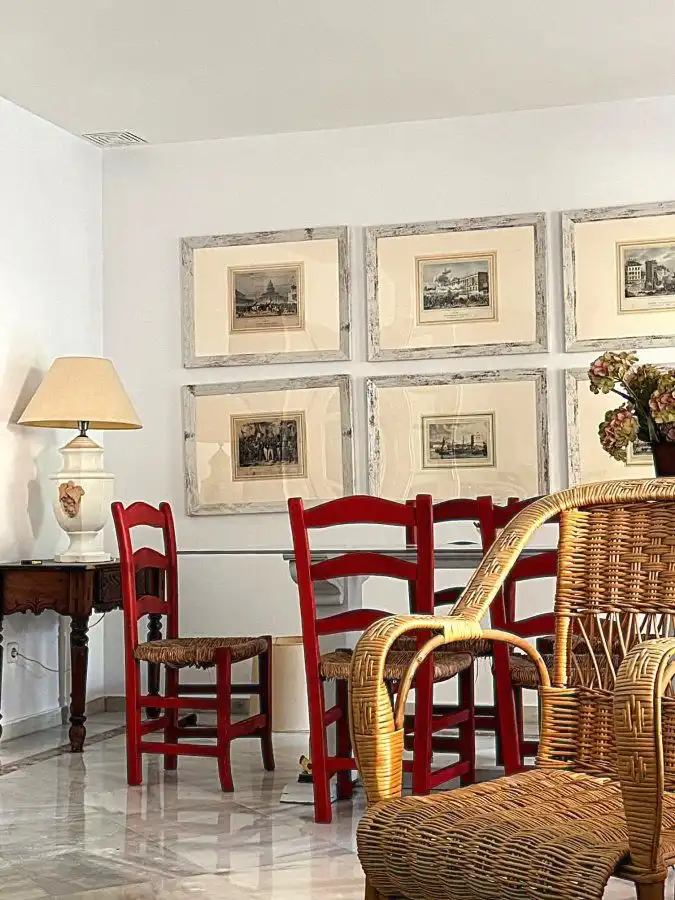 Menjador de Apartament de lloguer en Sotogrande amb Aire condicionat, Calefacció i Terrassa